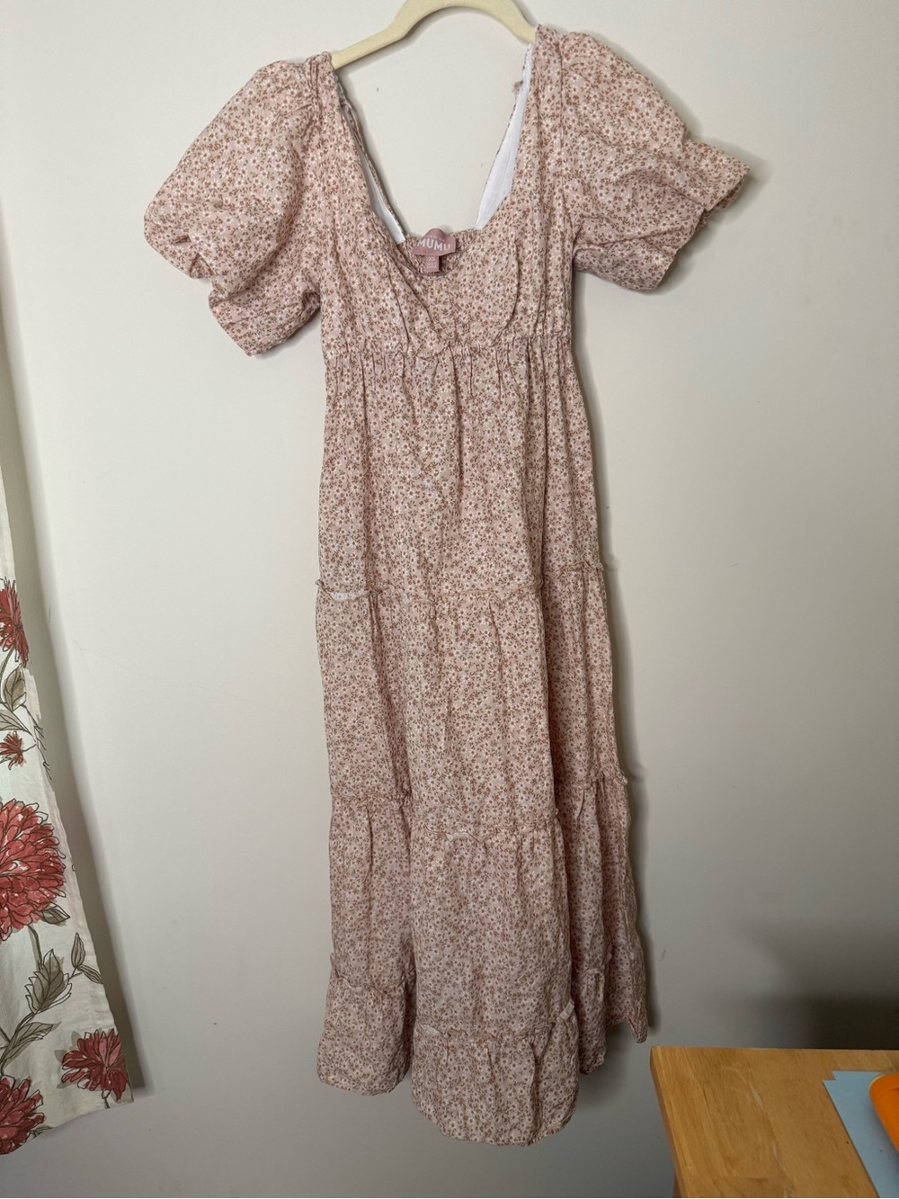 Show Me Your MuMu Blush Pink Floral Puff-Sleeve Maxi Dress